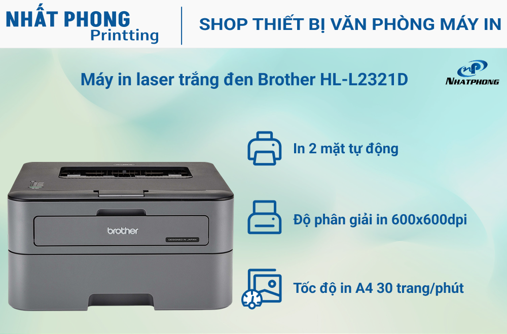 Máy in Laser trắng đen Brother HL-L2321D