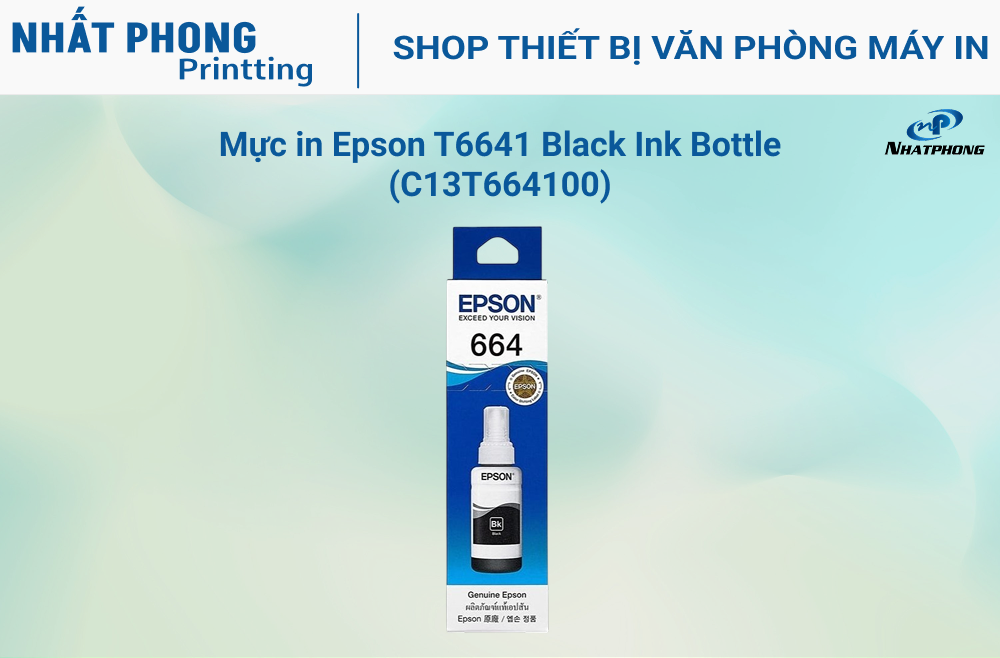 Mực in Epson T6641 Black Ink Bottle (C13T664100)