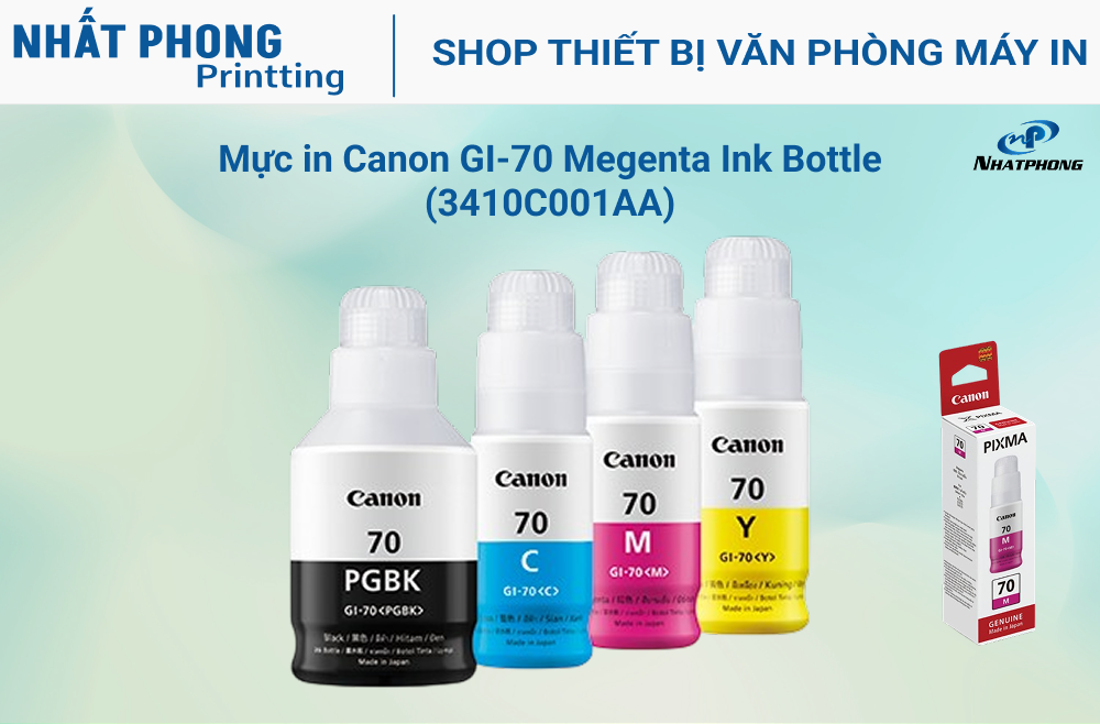 Mực in Canon GI-70 Megenta Ink Bottle (3410C001AA)