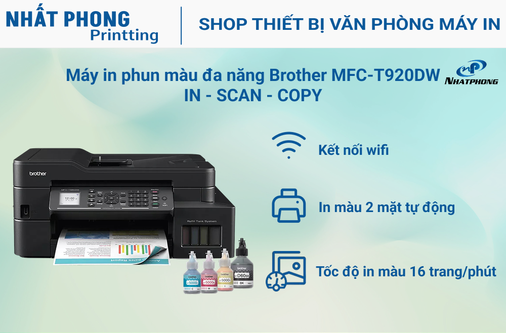 Máy in phun màu đa năng Brother MFC-T920DW