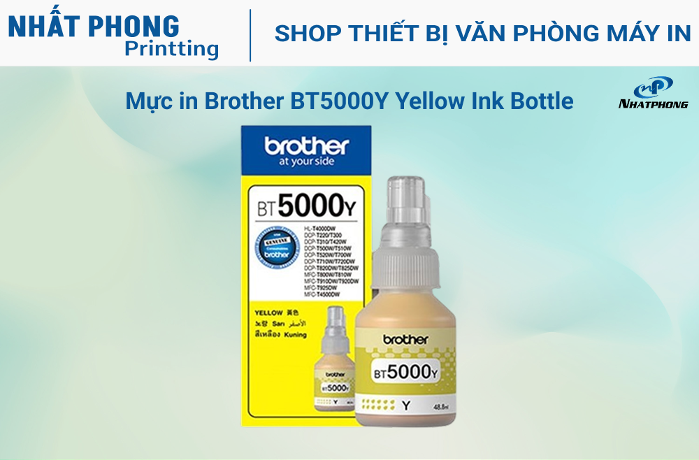 Mực in Brother BT5000Y Yellow Ink Bottle (BT5000Y)