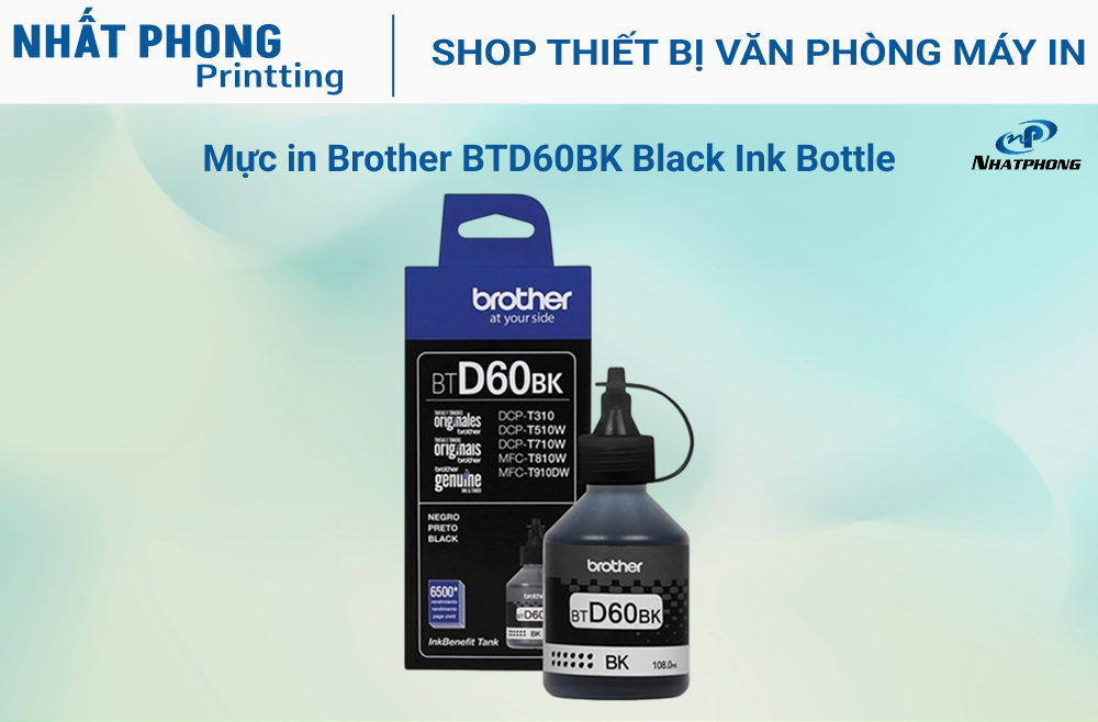 Mực in Brother BTD60BK Black Ink Bottle (BTD60BK)