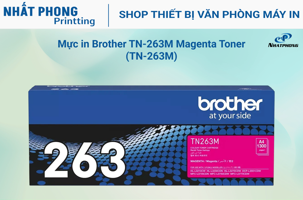 Mực in Brother TN-263M Magenta Toner (TN-263M)