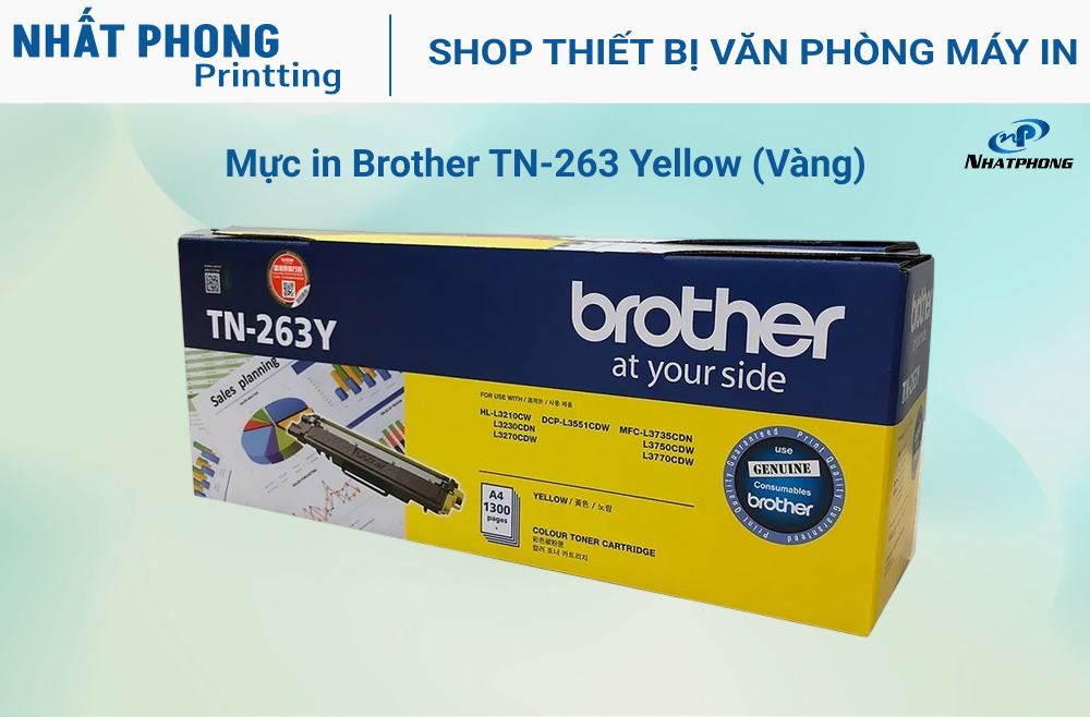 Mực in Brother TN-263Y Yellow Toner (TN-263Y)