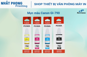 Mực in Canon GI - 790 Chính Hãng Bộ 4 màu (BK/C/M/Y)