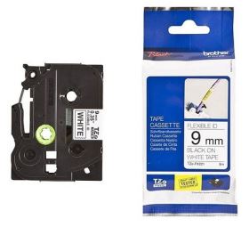 Nhãn in Brother TZE-FX221, Black on White, 9mm x 8m