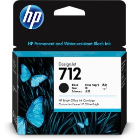 HP 712 80ml Black DesignJet Ink Cartridge (3ED71A)