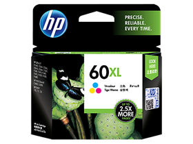 HP 60XL High Yield Tri-color Original Ink Cartridge (CC644WA)