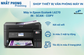Máy in Epson Ecotank L6270, In phun màu đa chức năng, Duplex, Wifi - Chính hãng