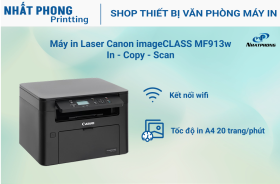 Máy in laser đen trắng đa năng Canon MF913W (A4/A5/ In/ Copy/ Scan/ USB/ WIFI)